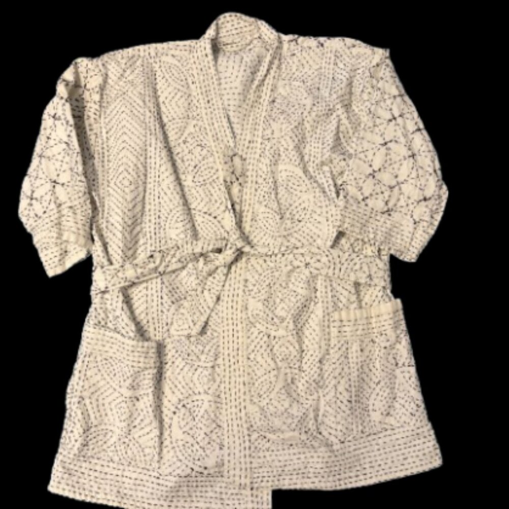 Etsy White Embroidered Robe/Kimono